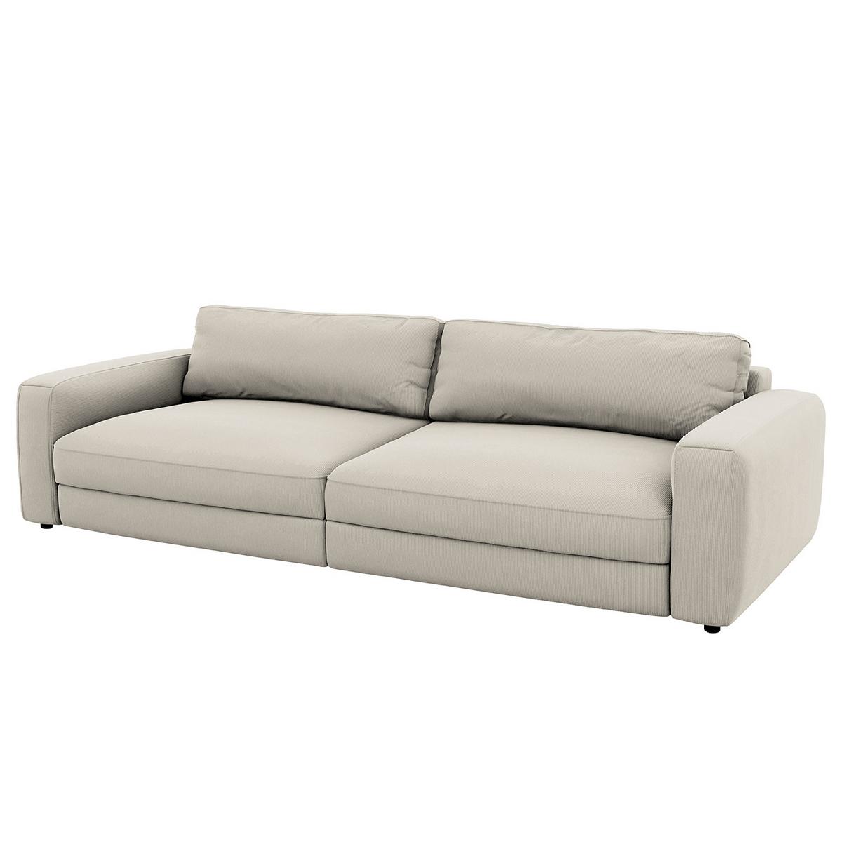 Bigsofa Bourbon, Grau B: 264 Cm - Schwarz/Grau, MODERN, Textil (264/84/125cm) - Trendmanufaktur