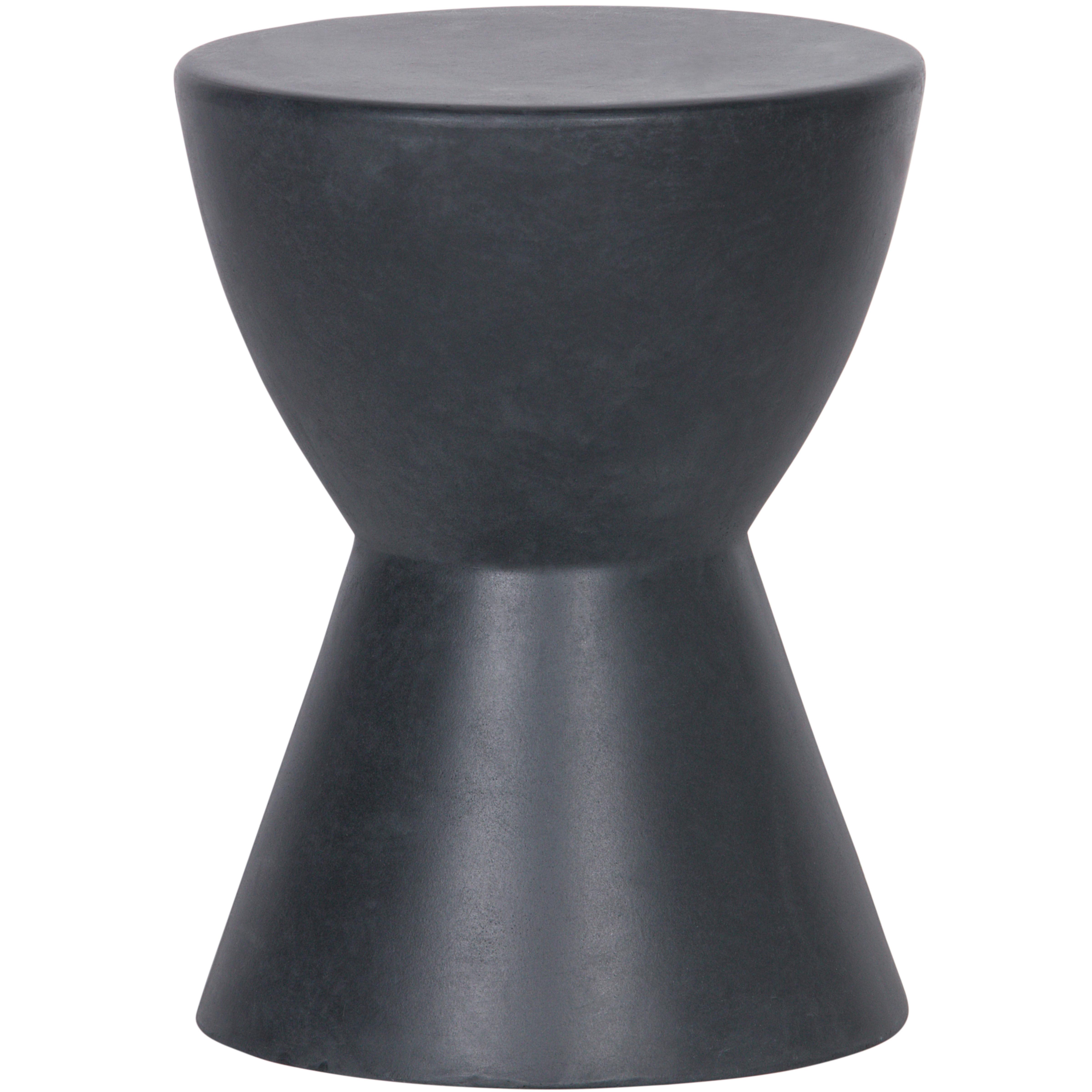 Hocker Dover Schwarz B: 35 cm - Schwarz, Design, Glas/Keramik (35/45/35cm) - Livetastic