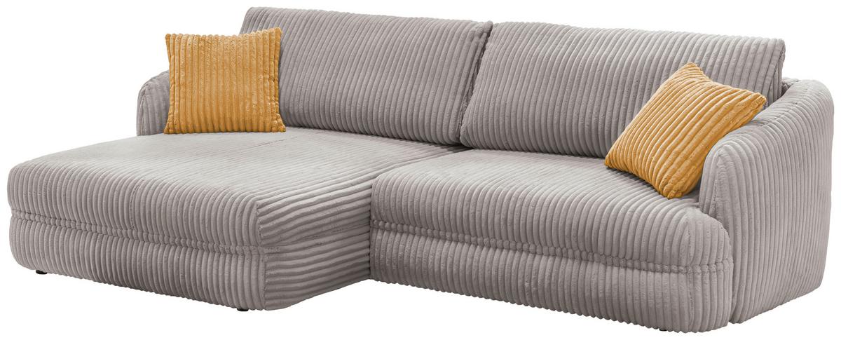 Ecksofa Lush Hellbraun S: 161x284 cm - Hellbraun/Gelb, Design, Textil (161/284cm) - Livetastic