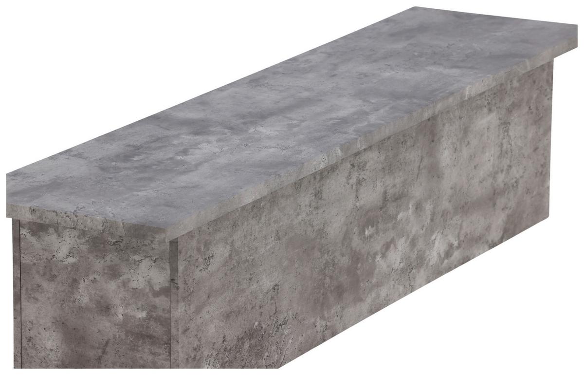 Sitzbank Kellogg - Weiß/Grau, Design, Holzwerkstoff/Textil (160/45/40cm) - Livetastic