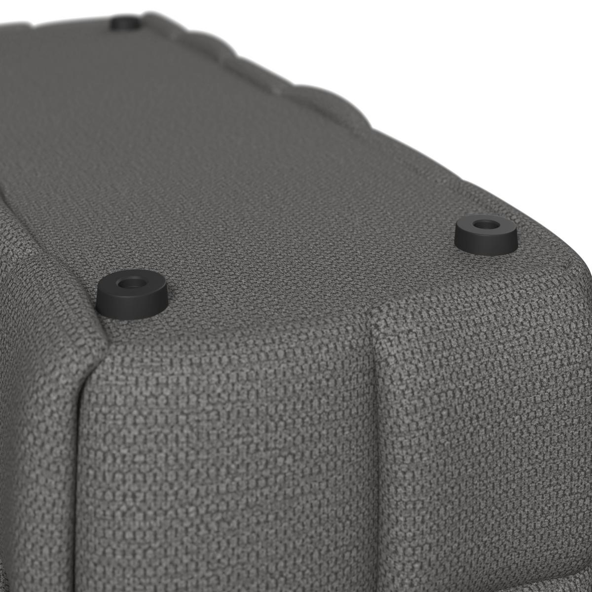 Moderná lavica ELLA tmavosivá, buklé - čierna/tmavosivá, Modern, drevo/textil (110/45/45cm) - Bessagi Home