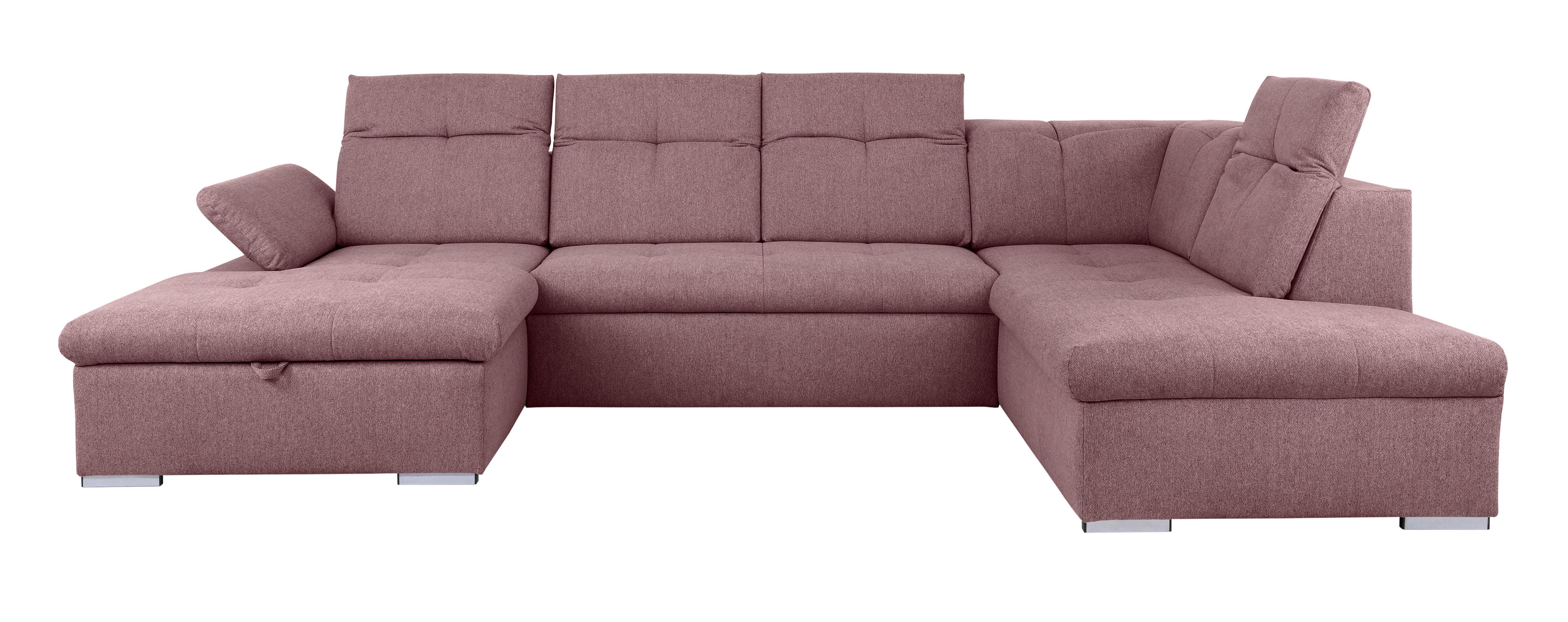 Wohnlandschaft Beere U: 173x328x215 Cm - Beere/Grau, Design, Textil (173/328/215cm) - MID.YOU