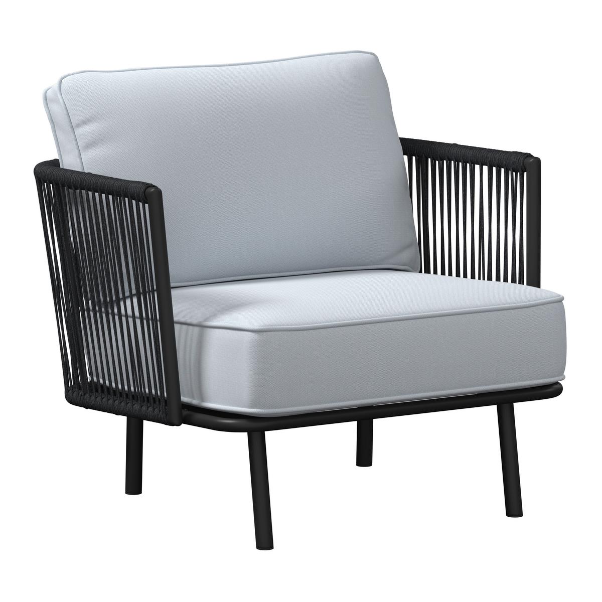 Loungegarnitur Montana - Schwarz, MODERN, Holz/Kunststoff - Beldano