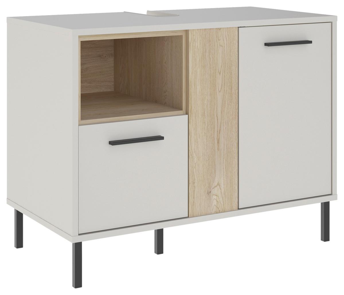 BADEZIMMER Empoli, Kaschmir B: 169,8 cm - Kaschmir/Eichefarben, MODERN (169,8/184/30cm)