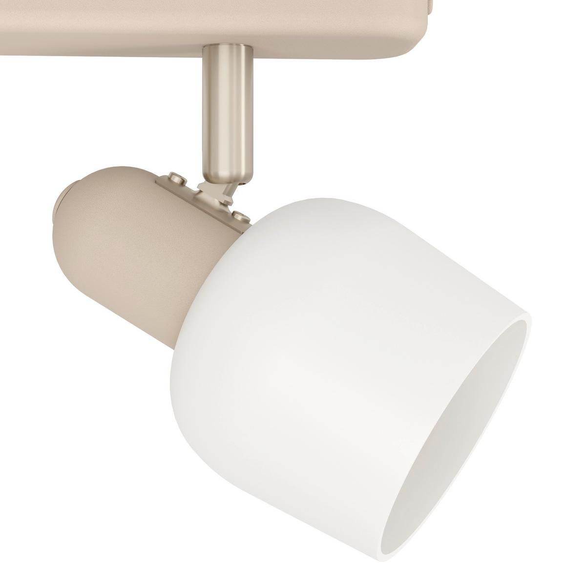 Deckenleuchte 900716 Corato - Sandfarben/Weiß, Natur, Glas/Metall (52/7,5/5,5cm) - Eglo