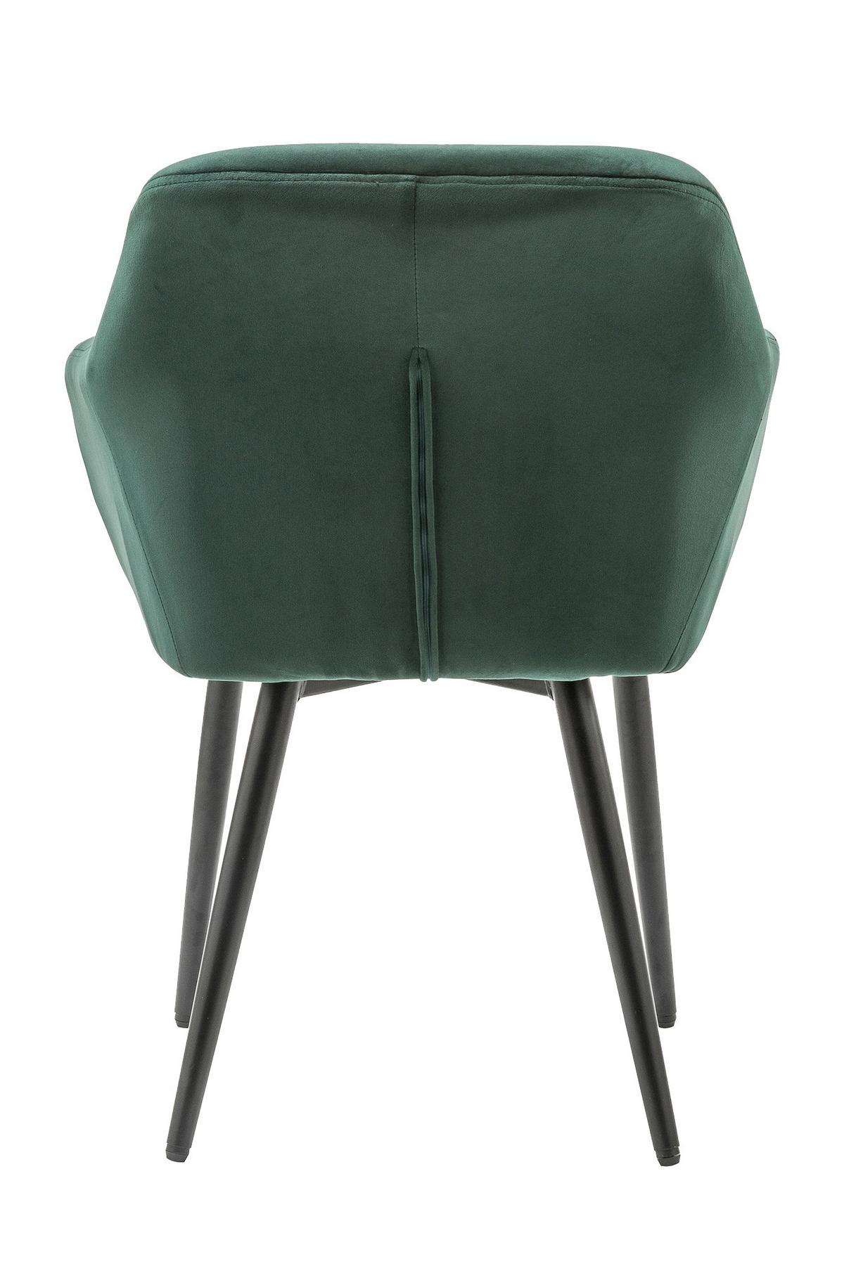 Armlehnstuhl Grün B: 61 Cm - Schwarz/Grün, MODERN, Textil/Metall (61/85/45cm) - Livetastic