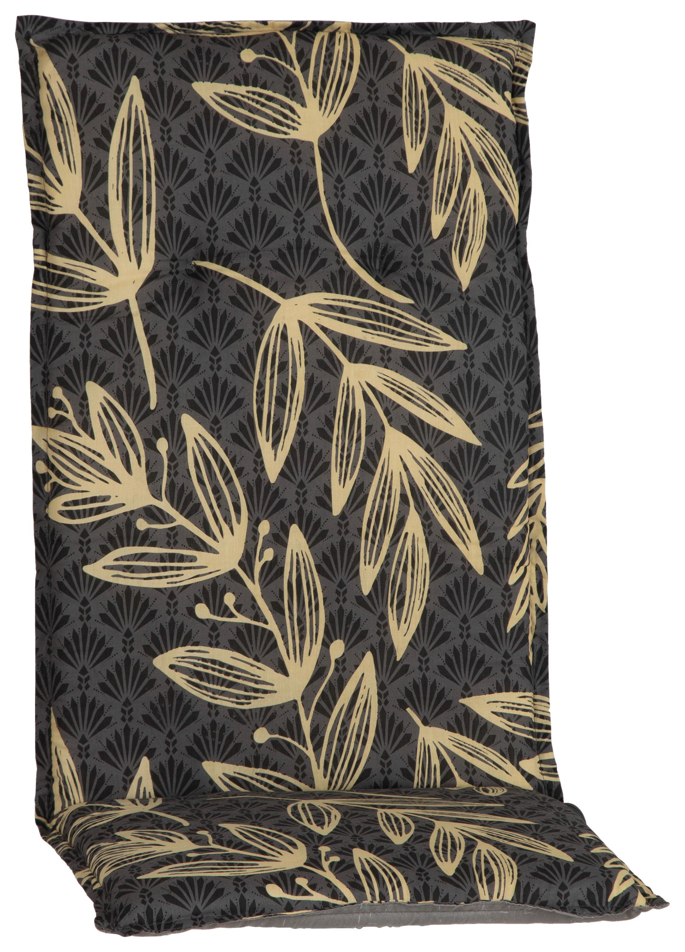 Hochlehnerauflage Genf 120x48 Cm Braun/ Weiß - Gelb/Grau, Basics, Textil (120/48/5cm) - Beo