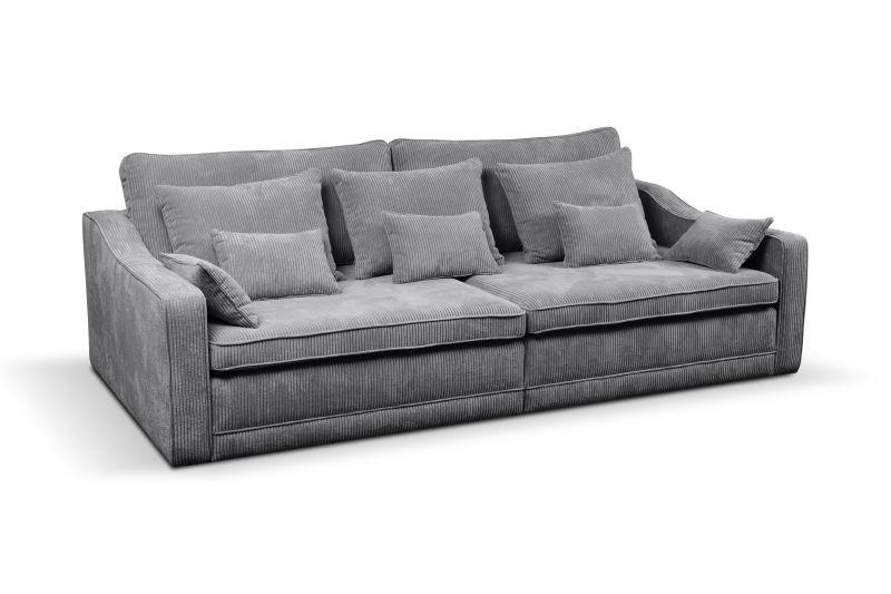 Bigsofa Evora Grau B: 276 cm - MODERN, Textil (276/71-92/137cm)