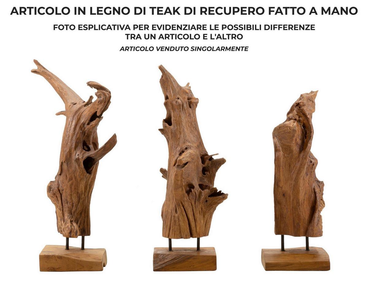 Skulptur Akar Teak, Braun B: 23 cm - Braun, Basics, Holz (23/64/27cm)