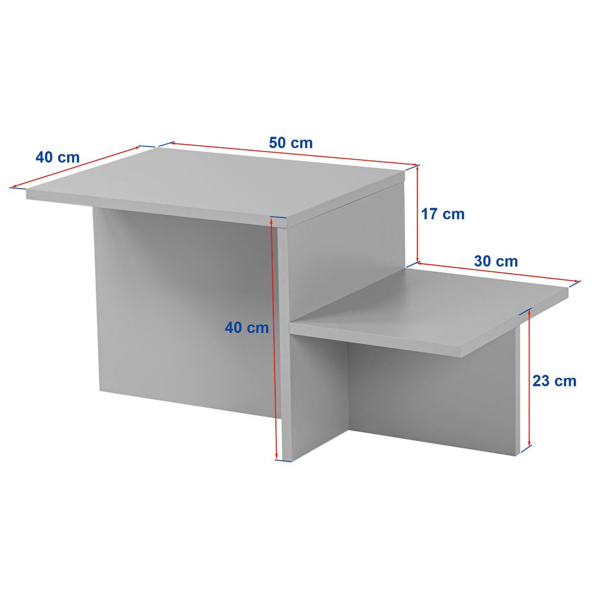 COUCHTISCH Harmony Creme L: 80cm - Creme, Design, Holzwerkstoff (80/40/40-23cm) - MID.YOU