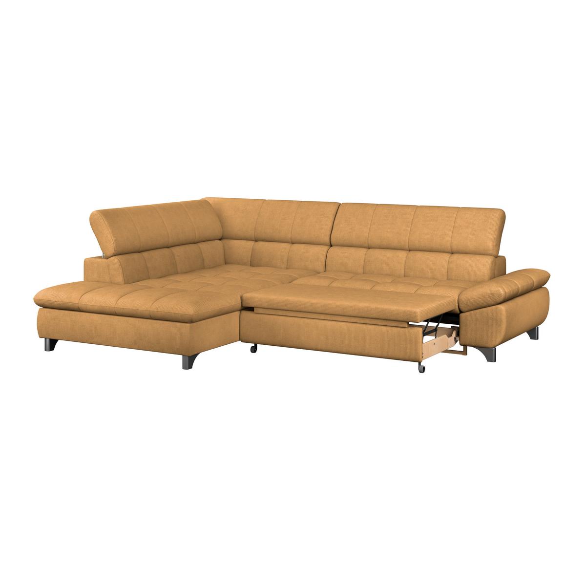 Ecksofa Gemini Goldfarben, B: 234cm - Chromfarben/Goldfarben, KONVENTIONELL, Textil (234/312cm)