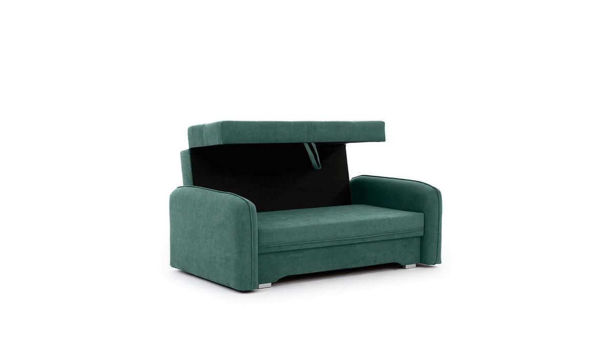 Schlafsofa Laine Mintgrün B: 155 cm - Silberfarben/Mintgrün, Design, Textil (155/105/75cm) - MID.YOU