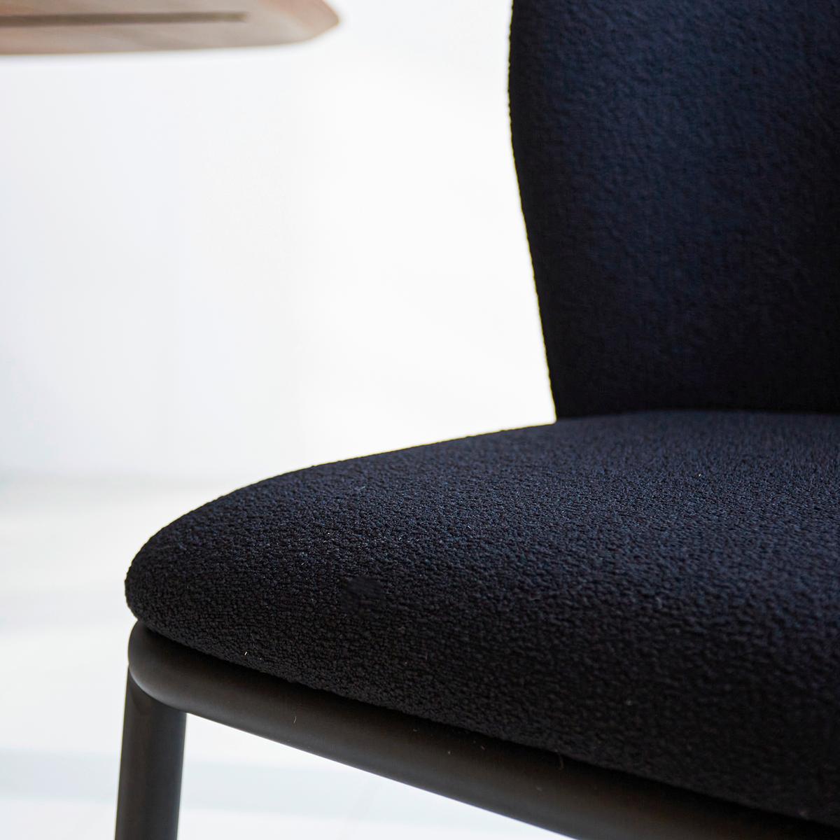 Stuhl-Set Bourges Schwarz B: 52 cm - Schwarz, MODERN, Textil/Metall (52/80/44cm) - MID.YOU