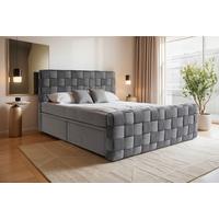 Boxbett Zante Graphitfarben Lf: 140x200 cm - Graphitfarben, MODERN, Textil (140/200cm) - Livetastic