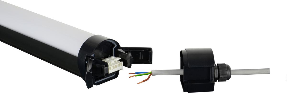 LED-Deckenleuchte L: 62 cm, für In-Und Outdoor - Schwarz, Basics, Kunststoff (62/6/6cm)