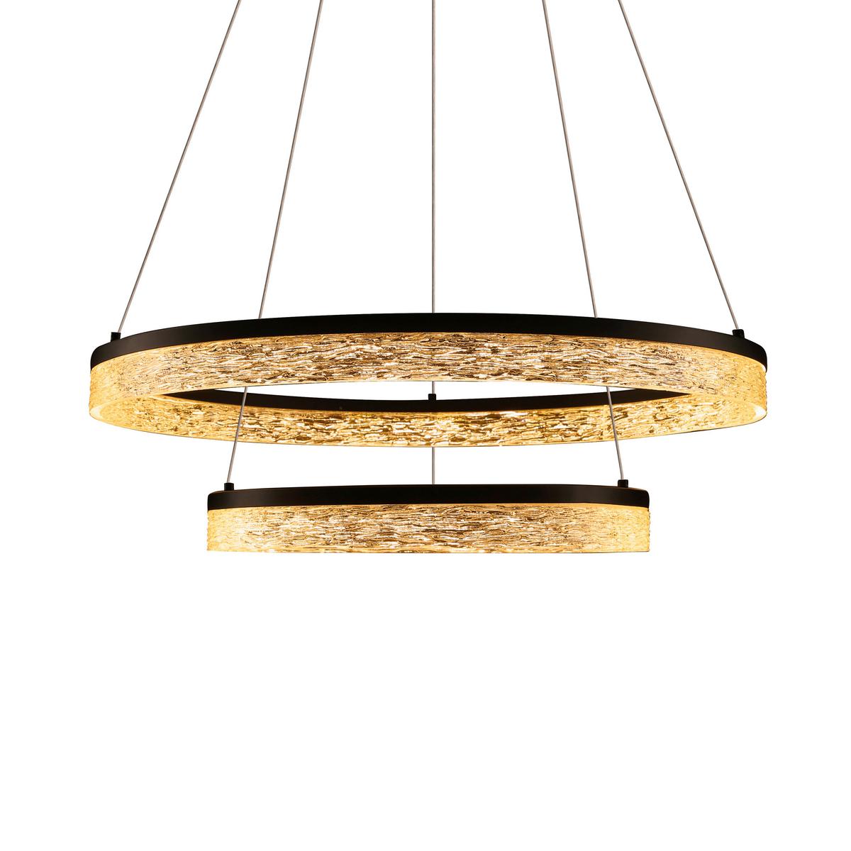 LED-Pendelleuchte 32-35561 Frozi - Transparent/Schwarz, Design, Kunststoff/Metall (60/60/120cm)