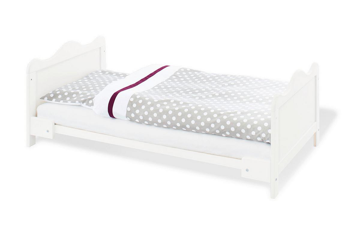 Gitterbett 110023 Florentina - Weiß, Trend, Holz/Holzwerkstoff (146/76/85cm) - Pinolino