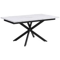 Esstisch Ausziehbar Erik 150-200x90 Cm Wildeiche Dekor - Schwarz/Weiß, LIFESTYLE, Holzwerkstoff/Metall (150-200/75/90cm)