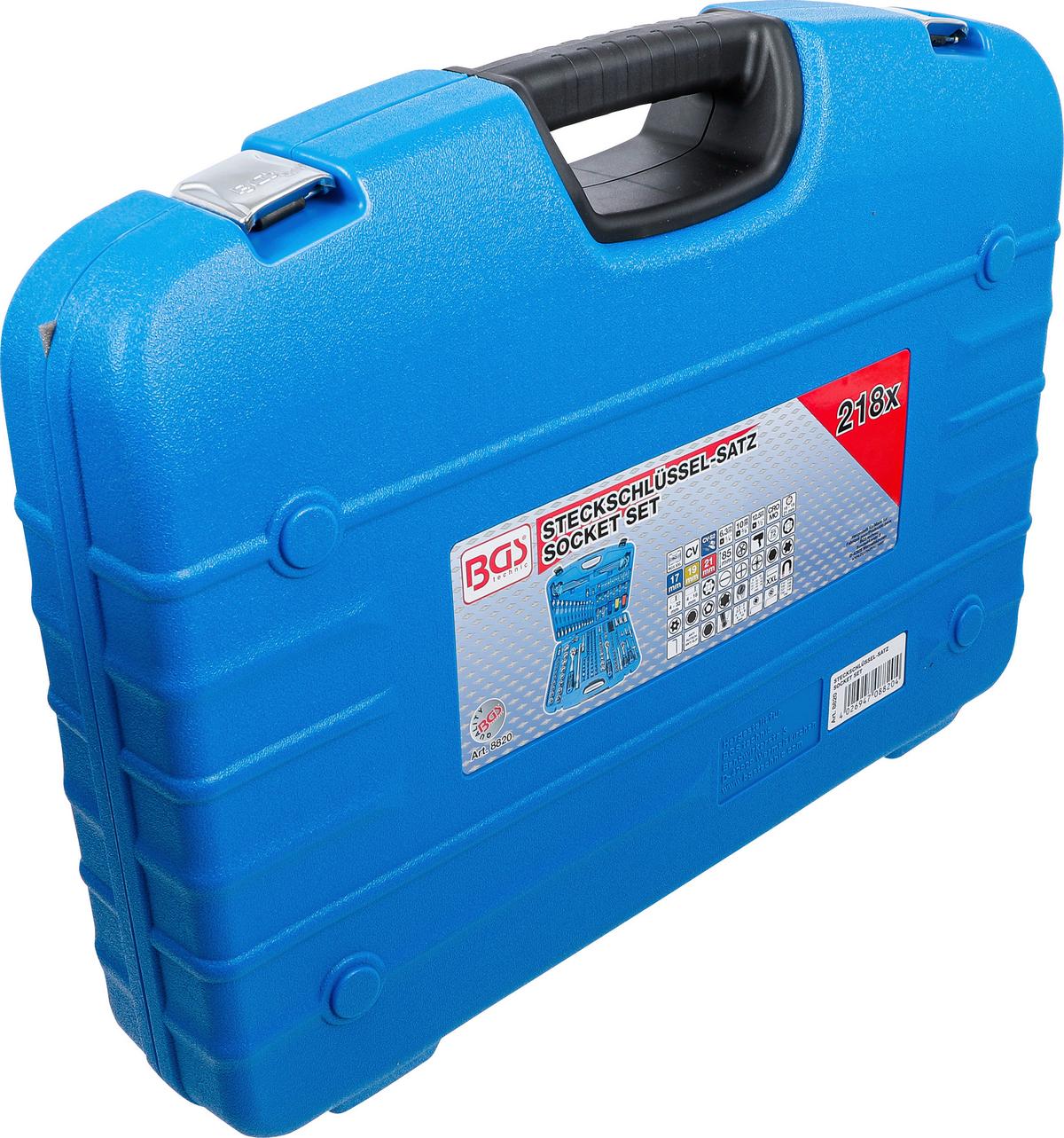 Steckschlüsselsatz Wellenprofil - Blau, Basics (48,5/39,9/10,9cm)