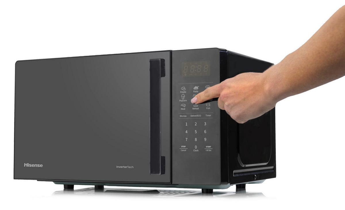 MIKROWELLE 700W, 20 Liter - Schwarz, Basics, Glas/Metall (45,5/26,1/32,6cm) - Hisense