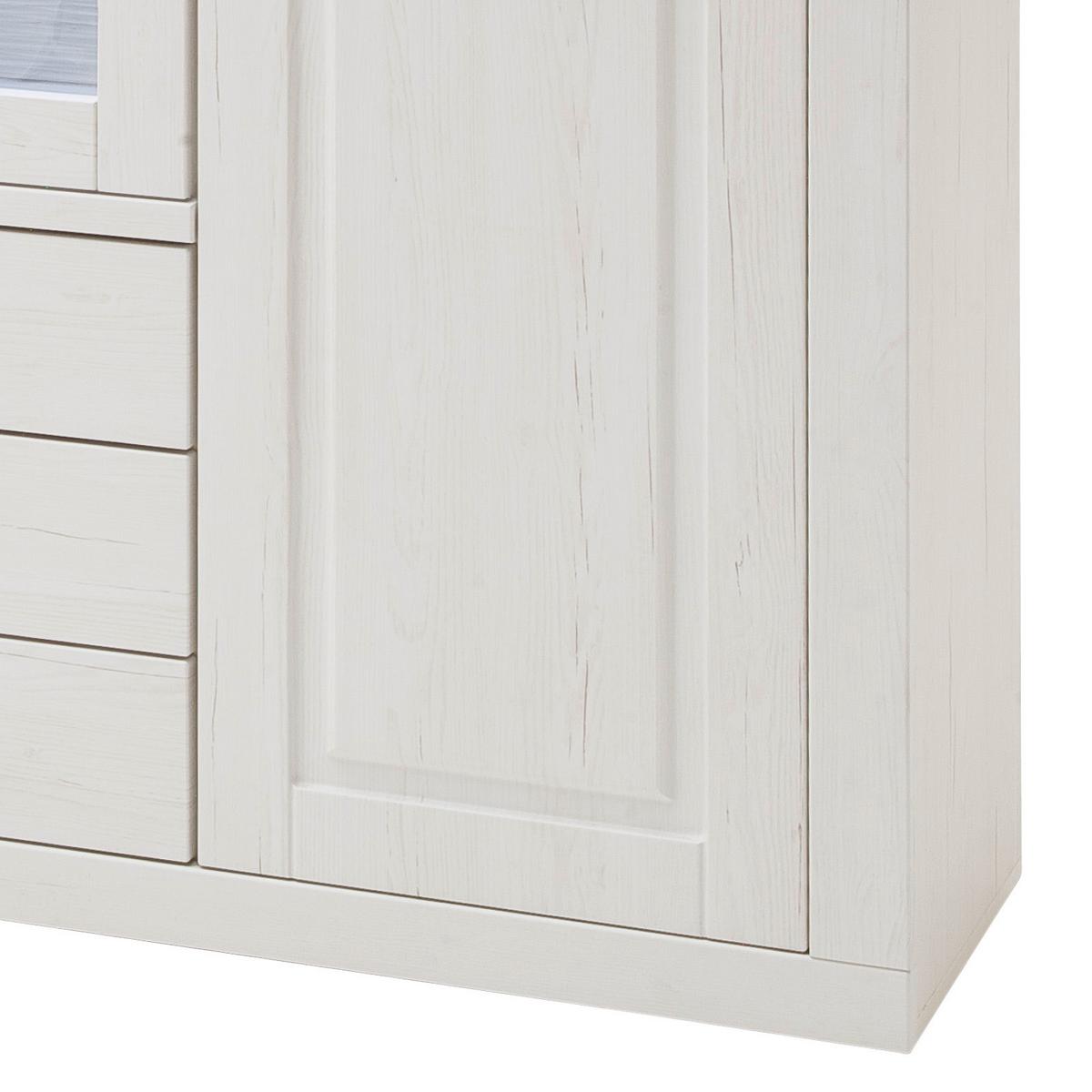 Highboard B: 163 cm Brixen Pinienfarben - Eichefarben/Pinienfarben, Design, Glas/Holzwerkstoff (163/142/40cm) - Livetastic