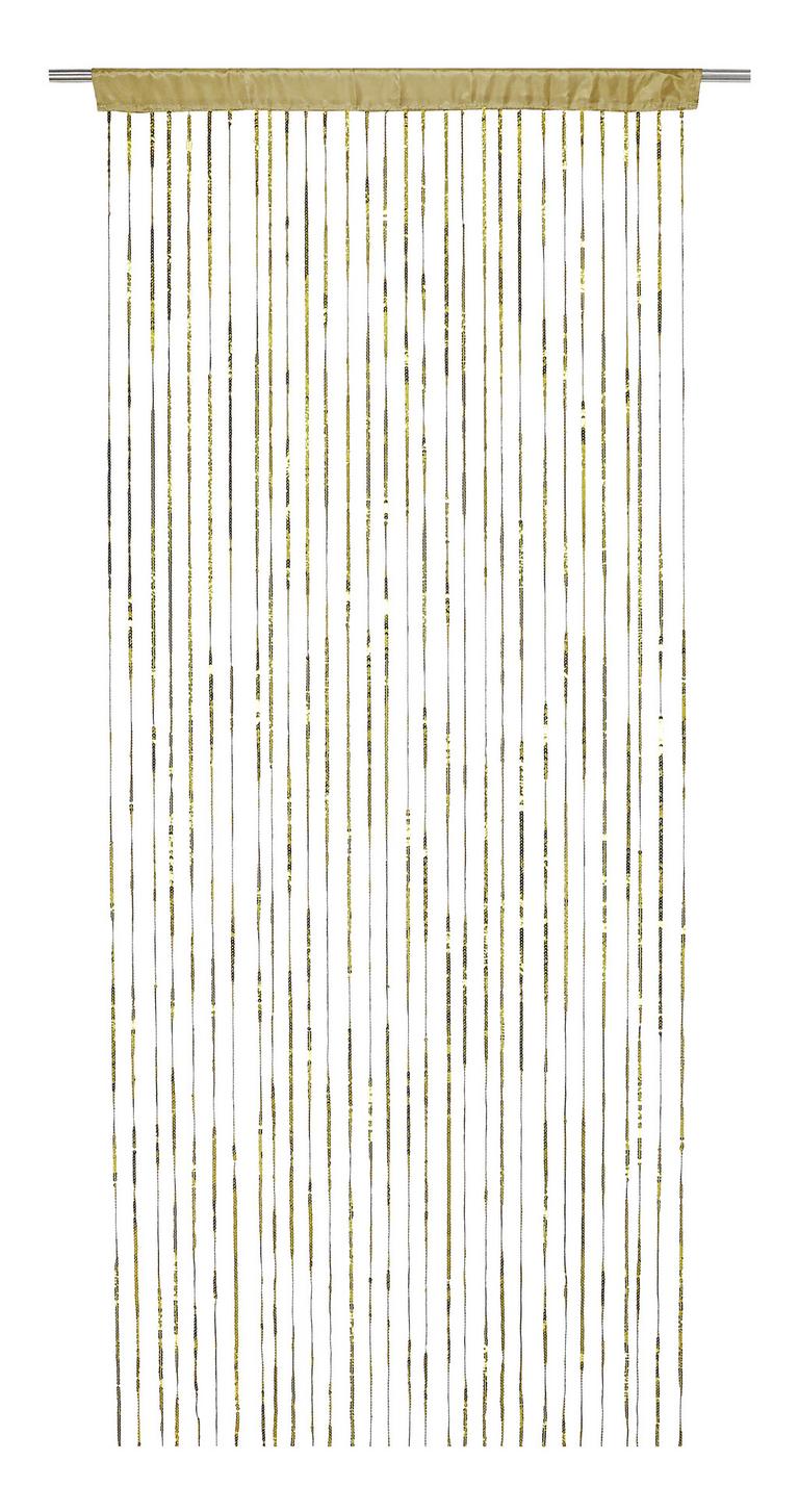 Luca Bessoni Fadenvorhang + Stangendurchzug Philippa 90x245 cm Goldfarben