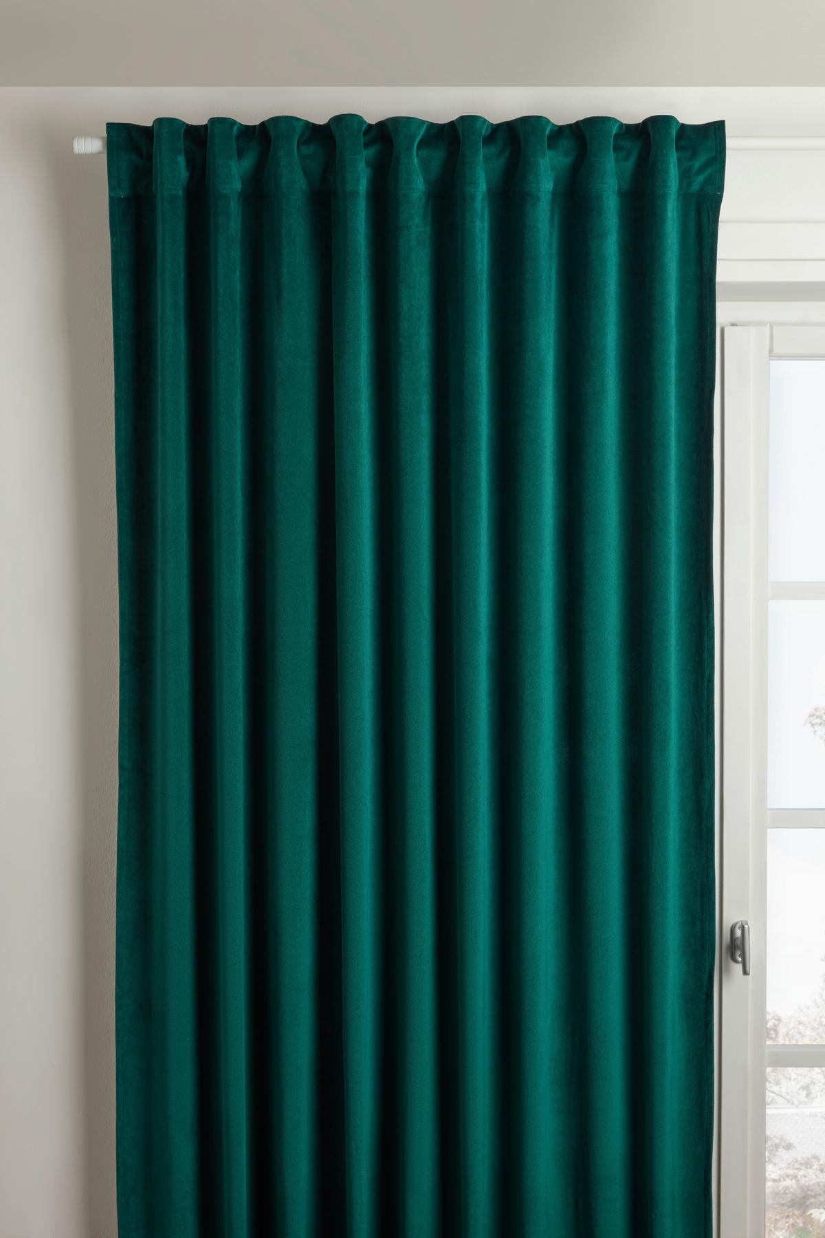 Hotový závěs Bianca, 140/245cm - tmavě zelená, Konvenční, textil (140/245cm) - Modern Living