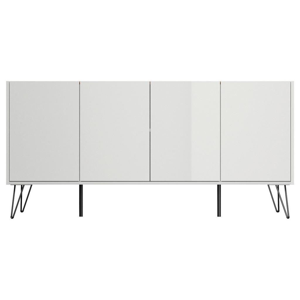 Sideboard Posseik Indutrial Eichefarben/Weiß B: 155 cm