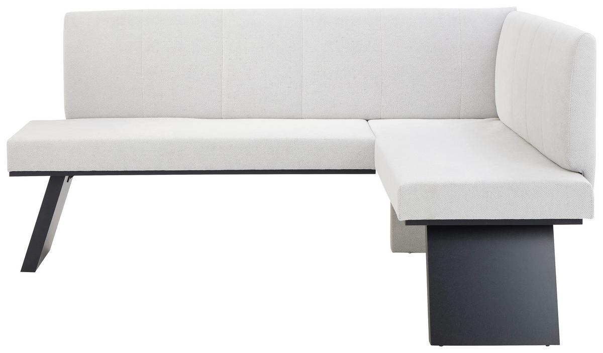 Eckbank Grau Emma Ii 185x150 Cm - Schwarz/Grau, KONVENTIONELL, Holzwerkstoff/Textil (185/150cm)