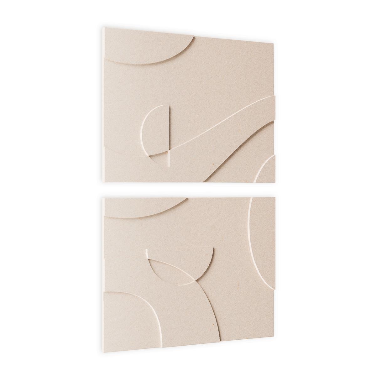 Akustický panel MILLA - béžová, textil (60/90cm) - Mömax