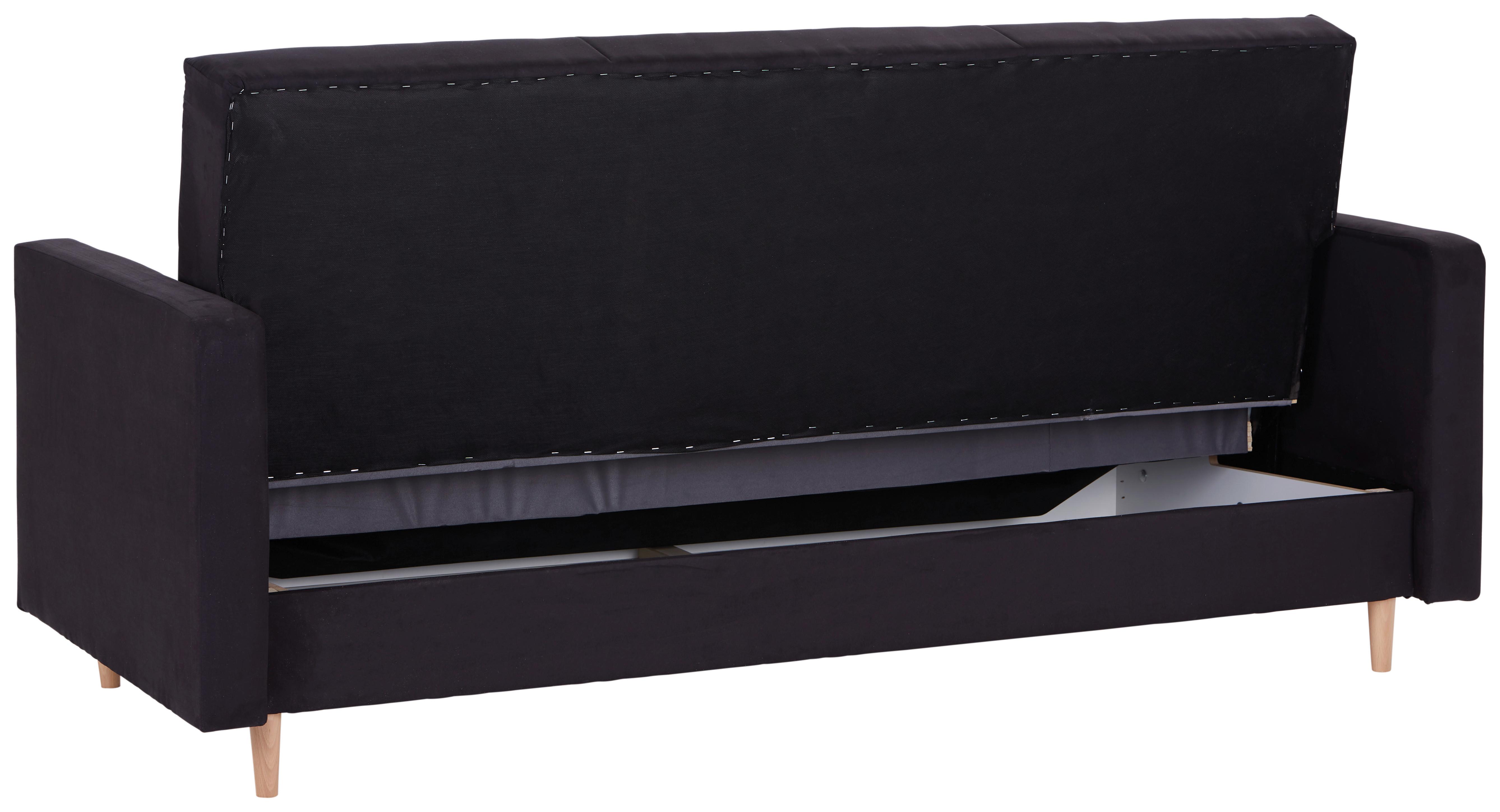 2-Sitzer-Sofa mit Schlaffunkt. und Bettkasten Clipso Grau