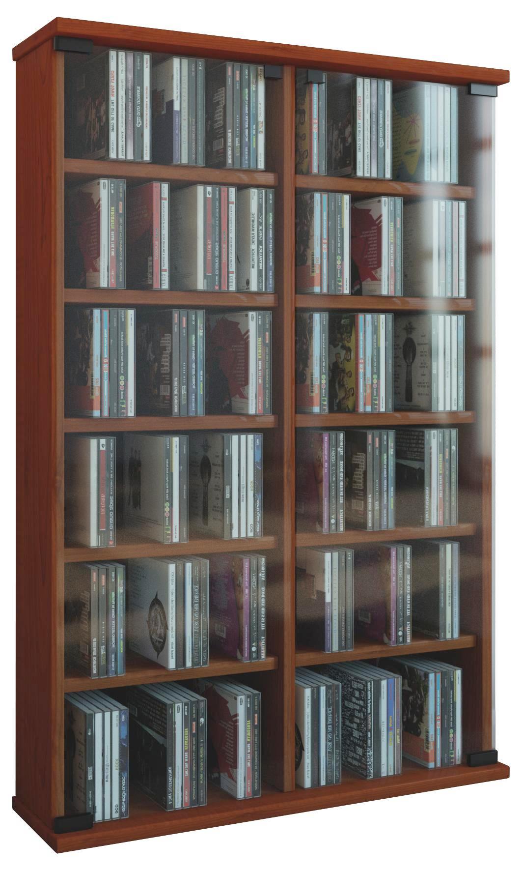CD Regal in Kirschbaum Dekor mit Glastüren CD Regal in Kirschbaumfarben bei uns erhältlich