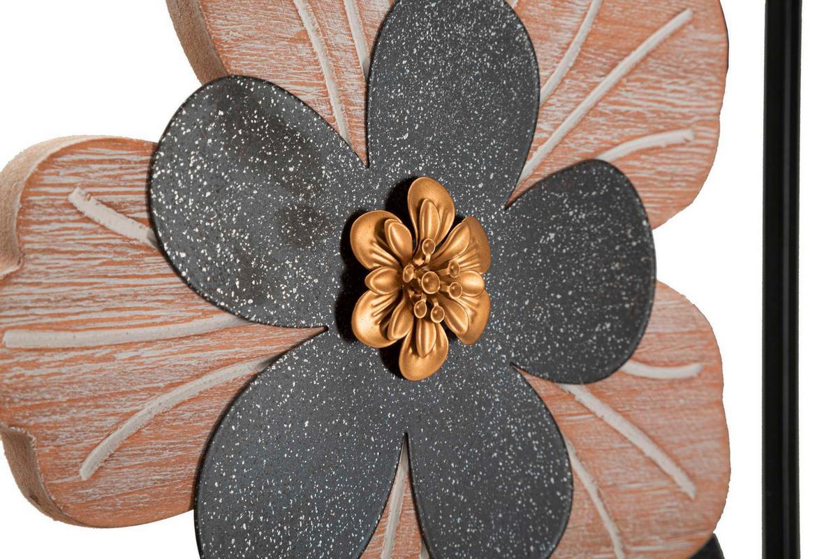 Wanddeko Divake Schwarz, Naturfarben B: 27 cm - Basics, Holzwerkstoff/Metall (27/70/2.5cm)