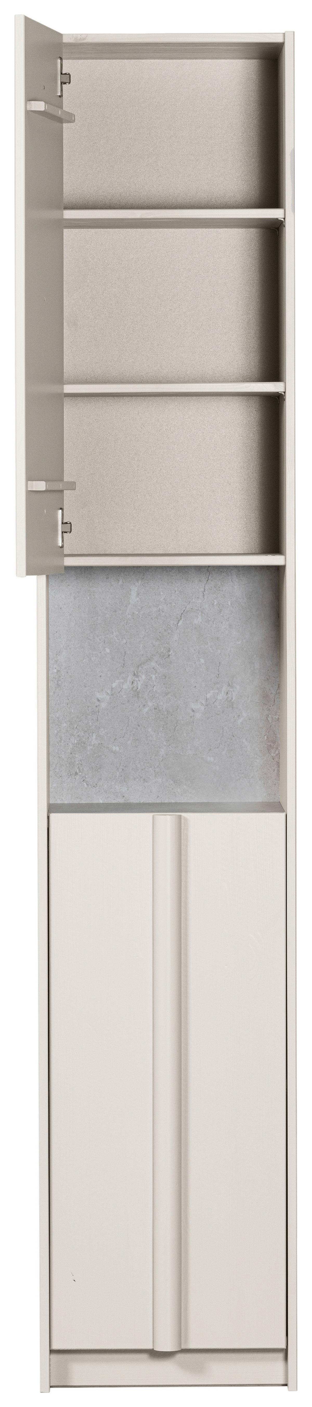 Garderobenschrank Basu Hellgrau B: 40 cm - Hellgrau, Design, Holz (40/210/42cm) - Livetastic