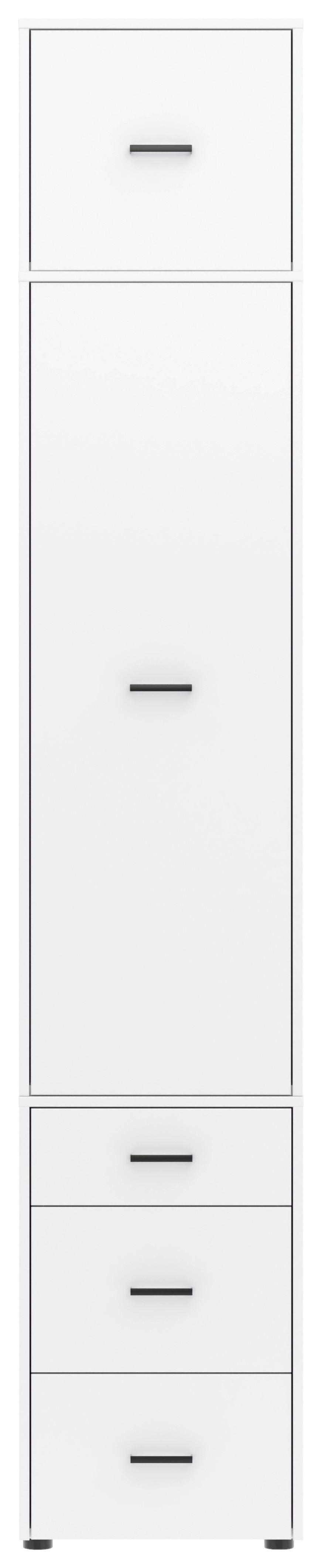 Kleiderschrank Kivo Weiß, B: 45 Cm - Weiß, Basics, Holzwerkstoff (45/239,40/52,1cm)