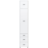 Kleiderschrank Kivo Weiß, B: 45 Cm - Weiß, Basics, Holzwerkstoff (45/239,40/52,1cm)
