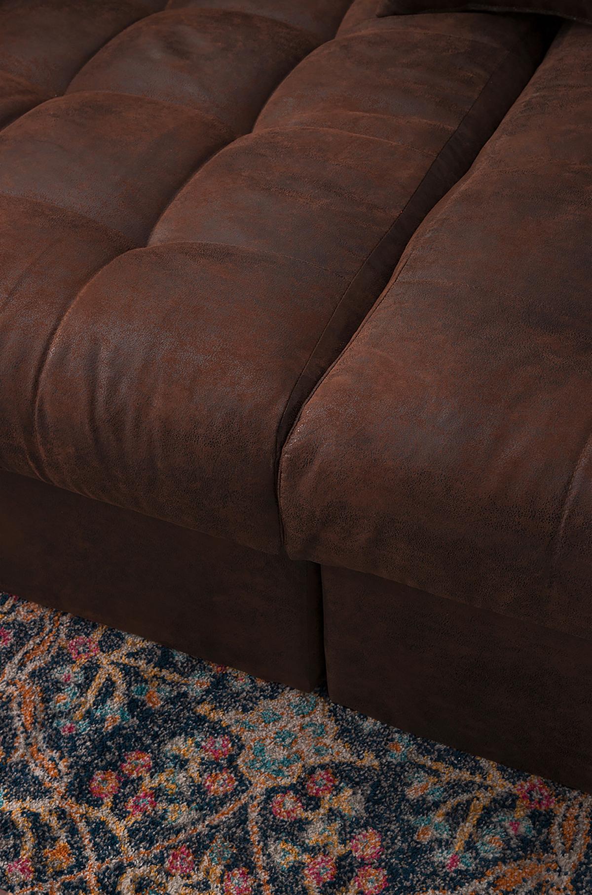 Bigsofa Naomi Dunkelbraun B: 284 Cm - Dunkelbraun/Schwarz, Design, Textil (284/94/148cm) - Livetastic