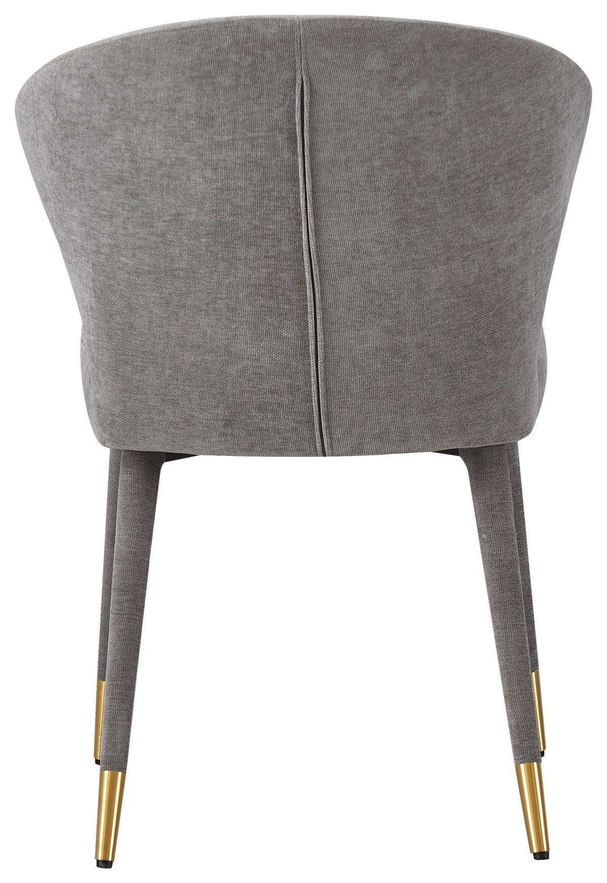Esszimmerstuhl Angel Grau / Goldfarben - Goldfarben/Grau, MODERN, Textil/Metall (54.5/81.5/59cm) - MID.YOU