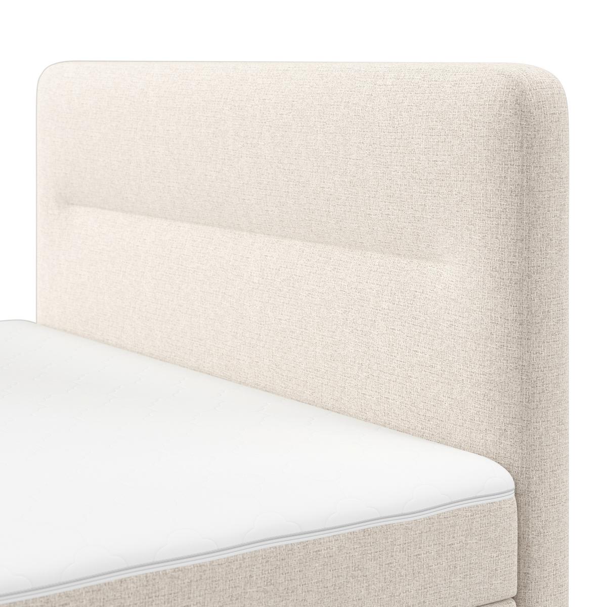 Boxspringová postel MARCO 140x200, béžová - černá/krémová, Moderní, dřevo/textil (140/200cm) - Bessagi Home