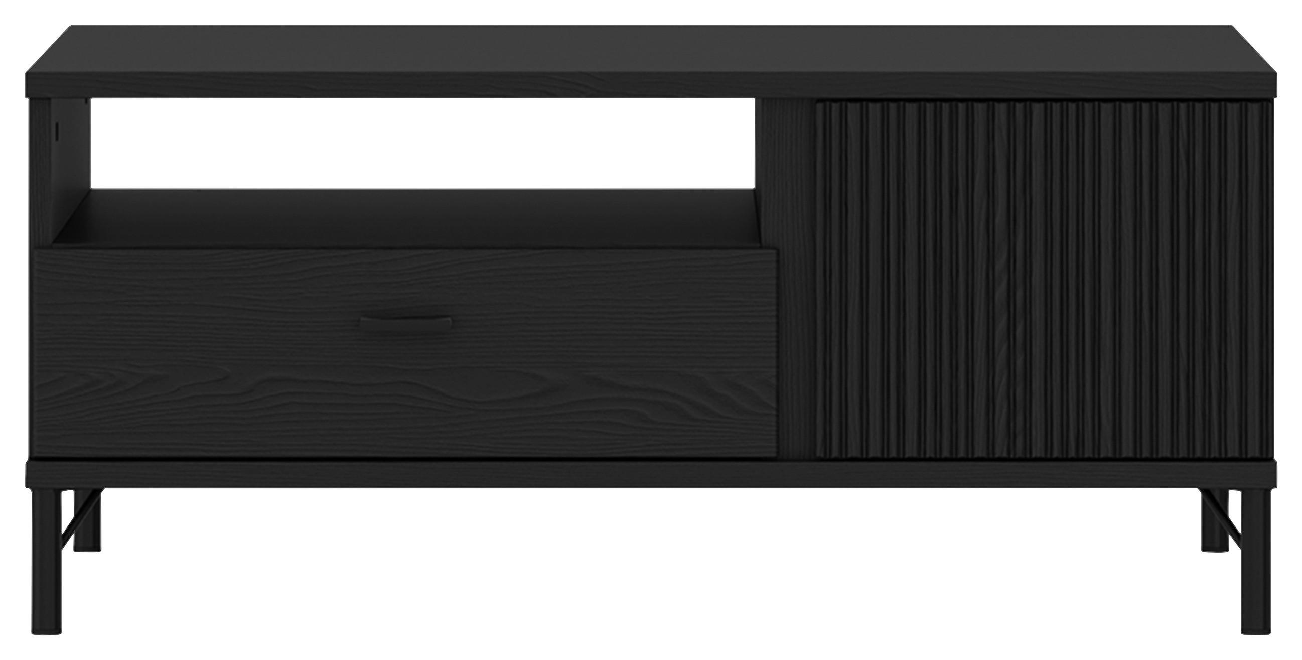 Couchtisch Lusaka Schwarz B: 102 cm - Schwarz, Trend, Holzwerkstoff/Metall (102/46/65cm)