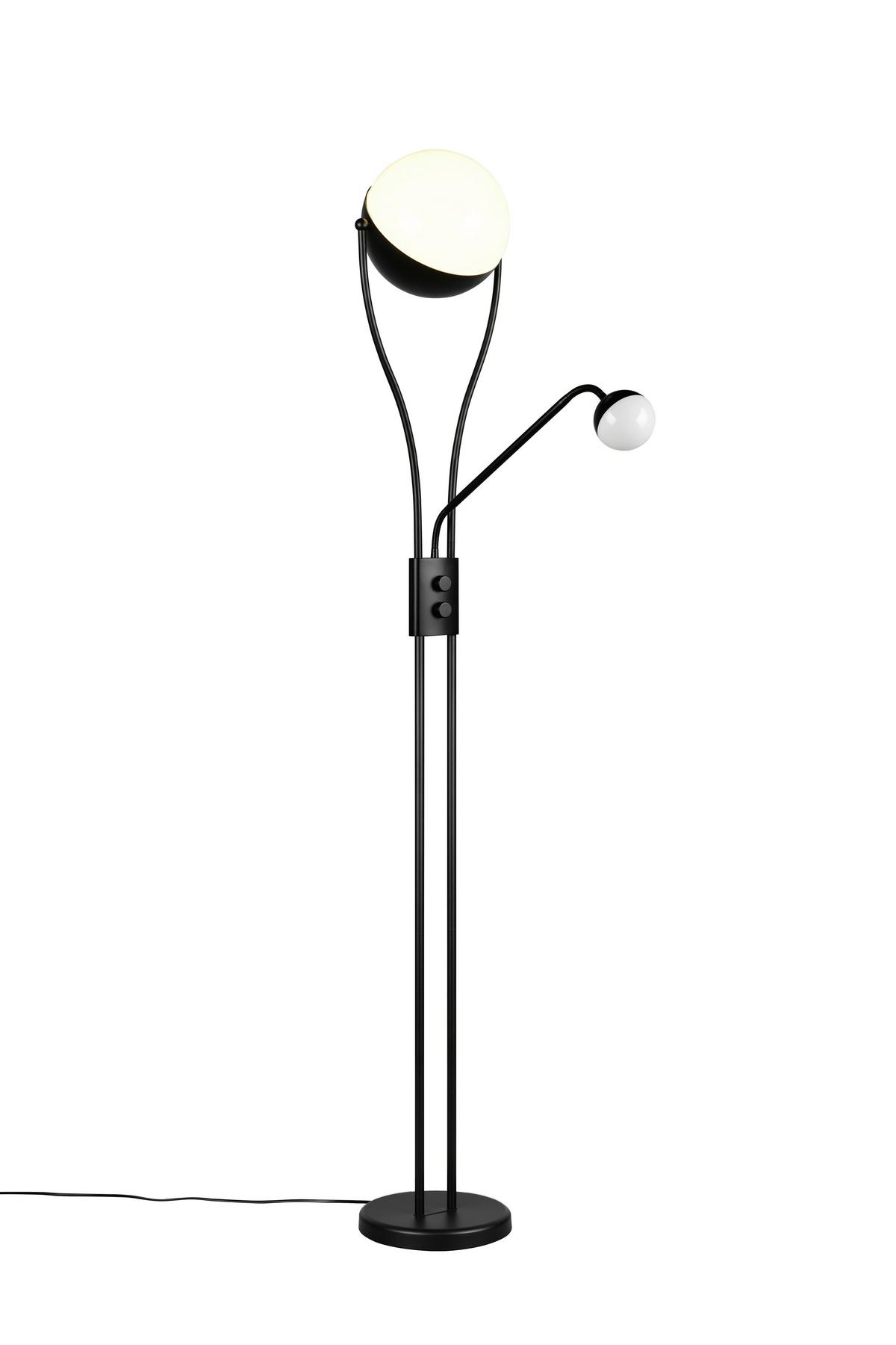 LED-Stehleuchte 478310232 Chris - Schwarz/Weiß, Design, Kunststoff/Metall (30/180cm) - Trio Leuchten