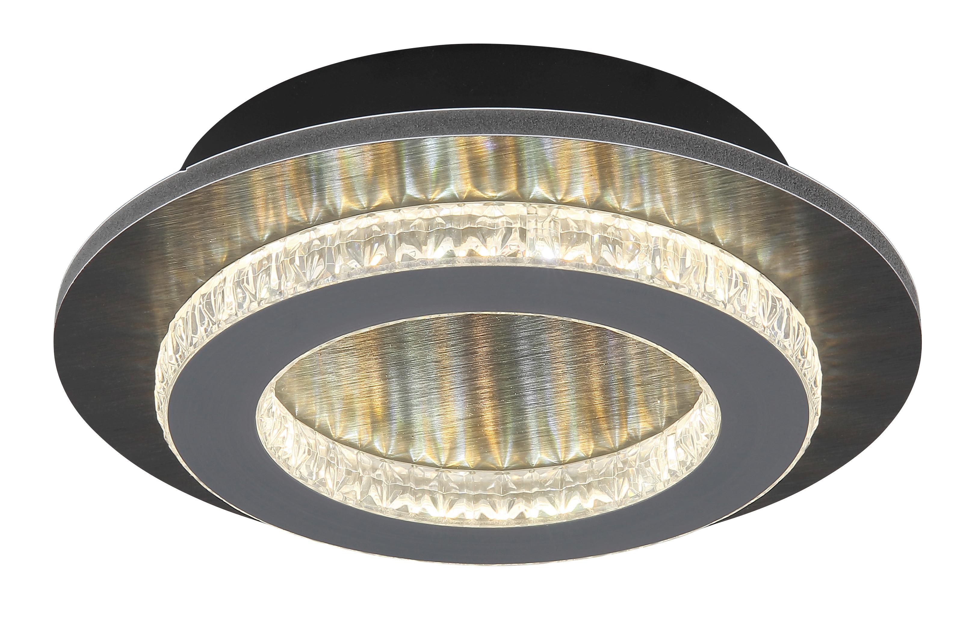 STROPNÉ LED SVIETIDLO JAYDEN - číra/čierna, Design, kov/plast (20/5,5cm) - Globo