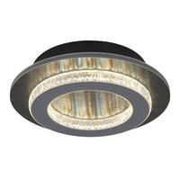 STROPNÉ LED SVIETIDLO JAYDEN - číra/čierna, Design, kov/plast (20/5,5cm) - Globo