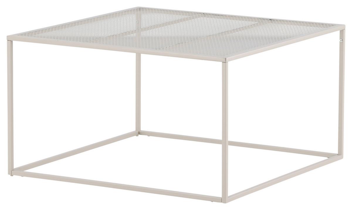 Couchtisch Netz - Beige, Design, Metall (80/80/45cm) - Livetastic