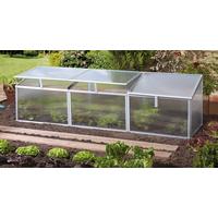 Frühbeetkasten Gaia 3X Aluminium 52,6x50,9x179,8 cm - Alufarben, Basics, Metall (52,6/50,9/179,8cm)