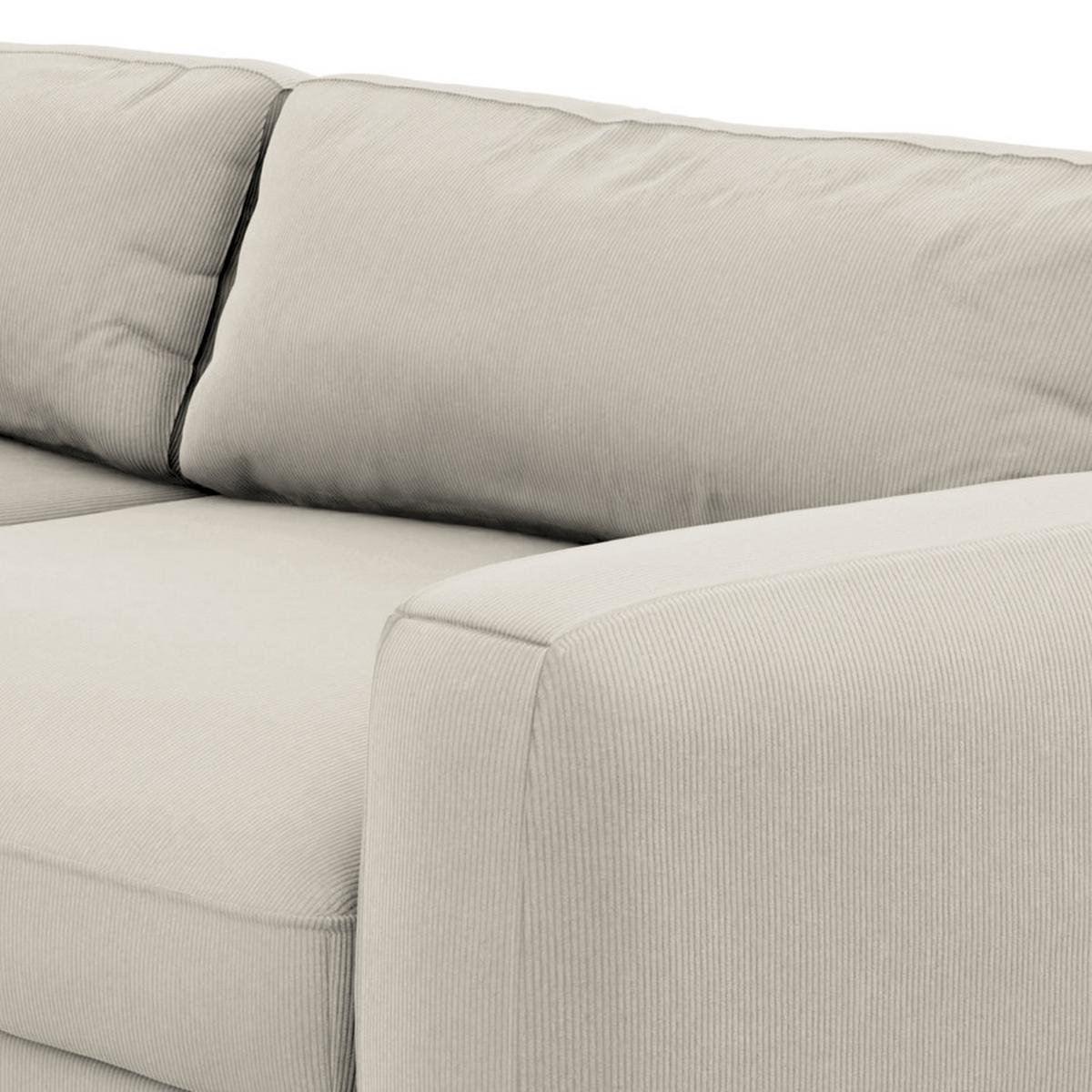 Bigsofa Bourbon, Grau B: 264 Cm - Schwarz/Grau, MODERN, Textil (264/84/125cm) - Trendmanufaktur