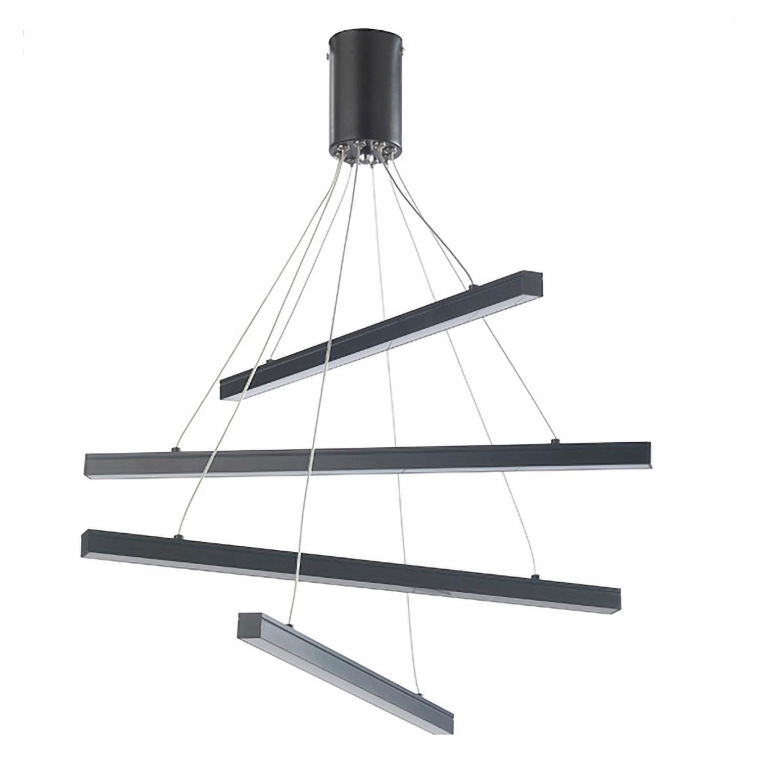 LED-Hängeleuchte 4940/S - Schwarz, Design, Metall (50/95cm)