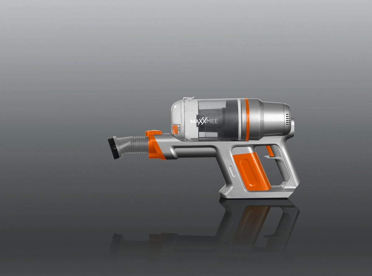 Zyklonstaubsauger Vanessa - Silberfarben/Orange, MODERN, Kunststoff (38/12,8/19,3cm)