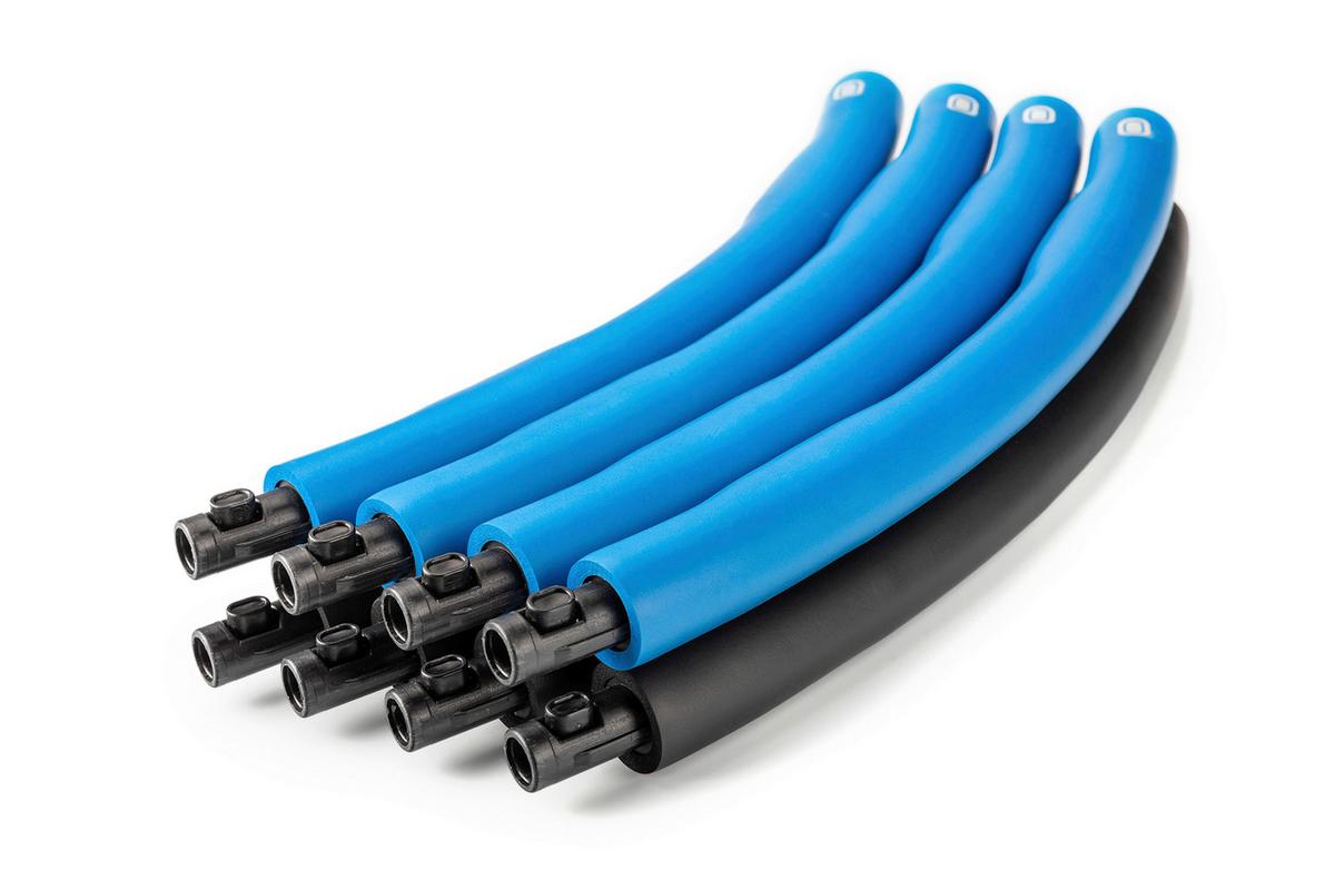 Hula-Hoop-Fitness-Reifen Fitness Hoop 1.2 Blau/Schwarz - Blau/Schwarz, KONVENTIONELL, Kunststoff (75 - 98cm)