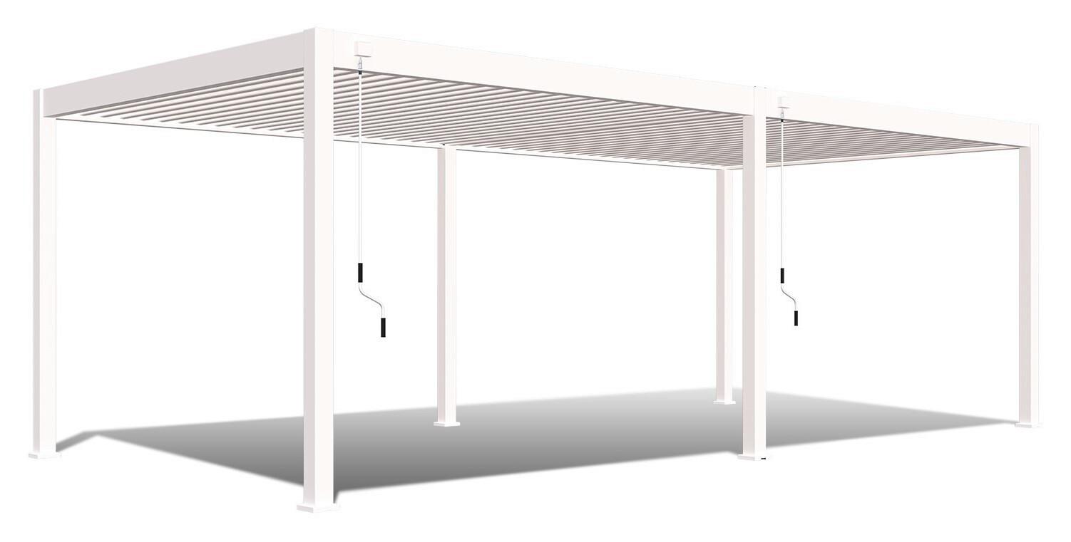 Pavillon Deluxe 720x360cm Wetterfest, Gartenpavillon - Weiß, Basics, Metall (720/255/360cm) - WEIDE